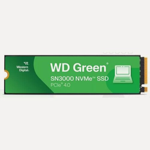 Изображение товара SSD диск Western Digital Green SN3000, 500GB, M.2 2280, PCIe 4.0 x4 (WDS500G4G0E)