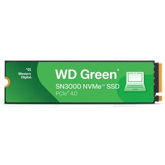 SSD диск Western Digital Green SN3000, 500GB, M.2 2280, PCIe 4.0 x4 (WDS500G4G0E)