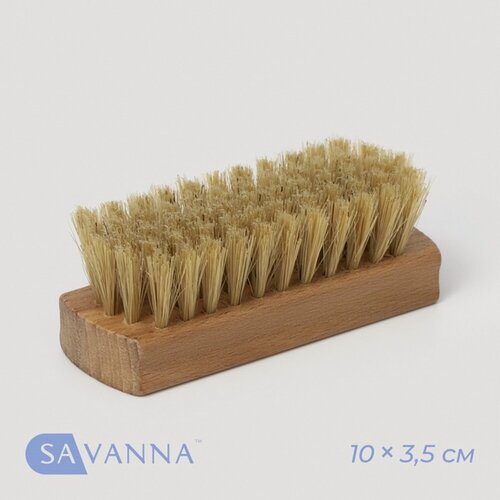 Изображение товара Щётка для обуви SAVANNA, 10×3,5 см, 59 пучков, натуральный волос