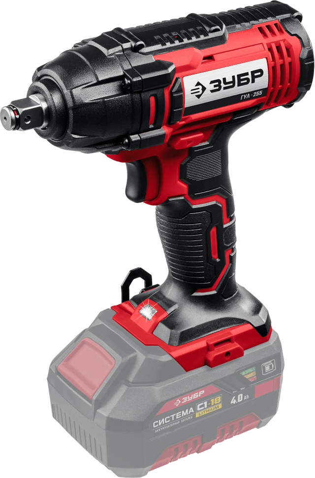 Гайковерт Зубр ГУЛ-255 без аккум. патрон: квад.1/2