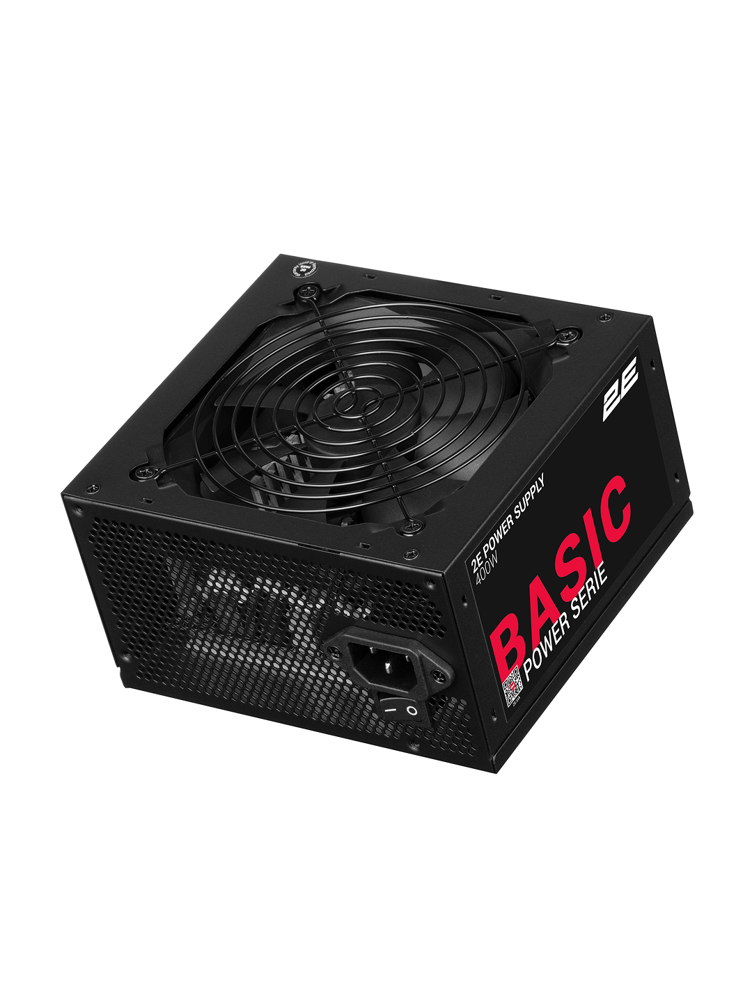 Блок питания 2E Basic Power, ATX, 400Вт, 1 вентилятор, APFC, защита, чёрный, 2E-BP400-120APFC — фото 1