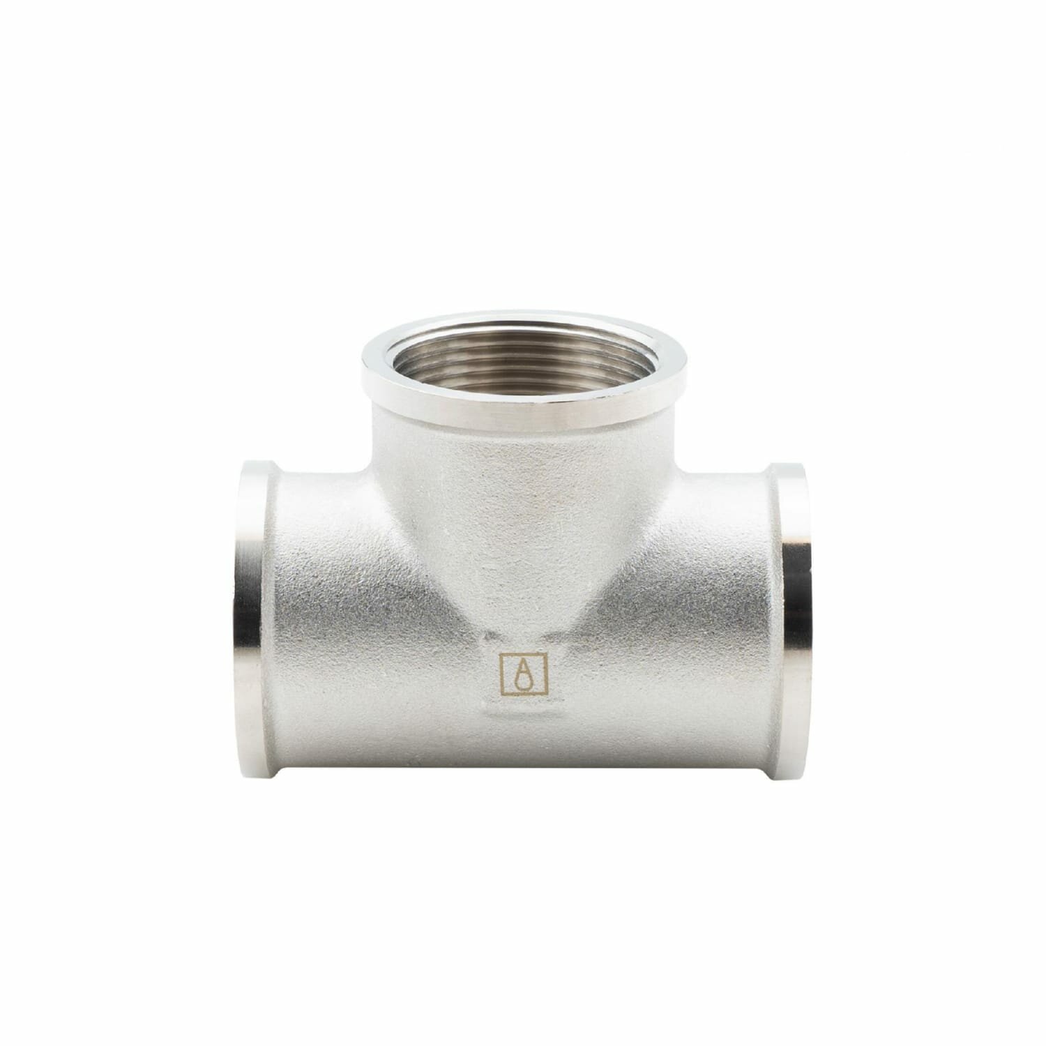 Тройник внутр. Резьба 1 1/2" (латунь никелиров.) (1/12) "ALATO" 0111-4040