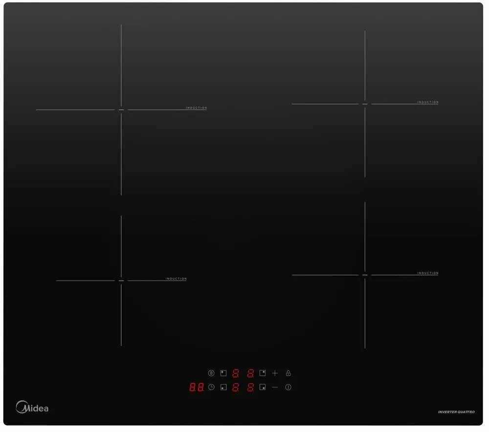 Варочная панель MIDEA MIH64103, индукционная, сенсорное управление, черная