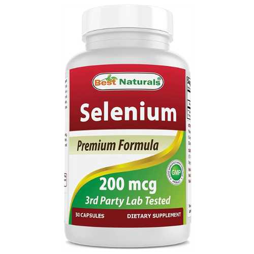 Селен Best Naturals Selenium 200 мкг, 30 капс.