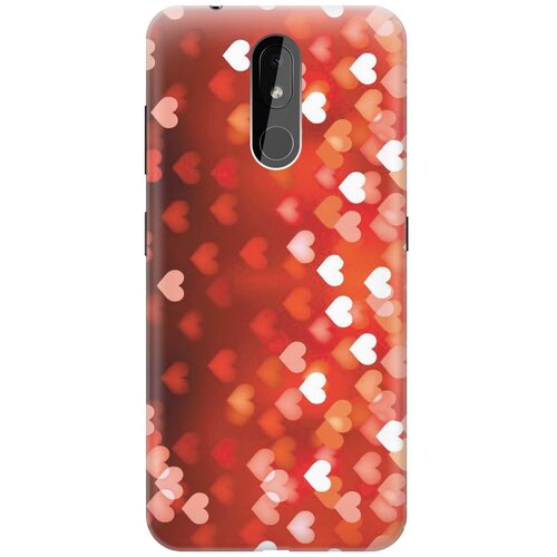фото Gosso ультратонкий силиконовый чехол-накладка для nokia 3.2 (2019) с принтом "бокэ из красных сердечек"