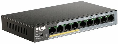 Коммутатор D-Link DSS-100E-9P/B1A 8x100Mb 1G неуправляемый