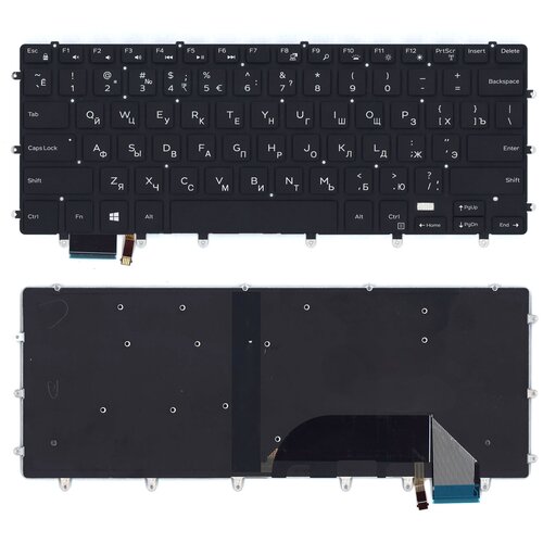 Клавиатура для ноутбука DDell XPS 15 9550 черная с подсветкой new uk for dell xps 15 9550 9560 9570 laptop keyboard blackit black no frame