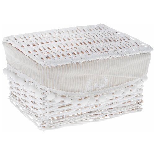 фото Natural house корзина бельевая колокольчик 18х30х20 см белый