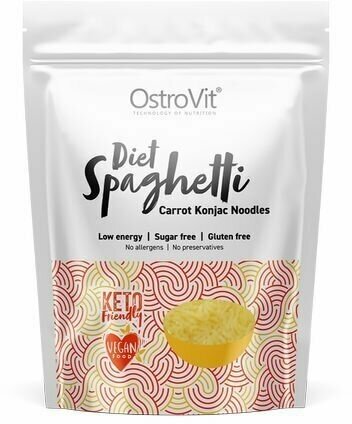 Лапша Конжак Глюкоманнан с морковью OstroVit Diet Spaghetti Carrot Konjac Noodles 400 г. - фотография № 1