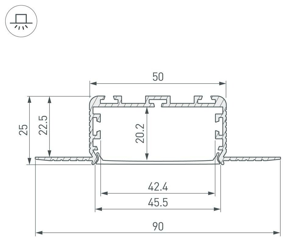 Профиль встраиваемый Arlight KLUS-POWER 028918 - фотография № 7