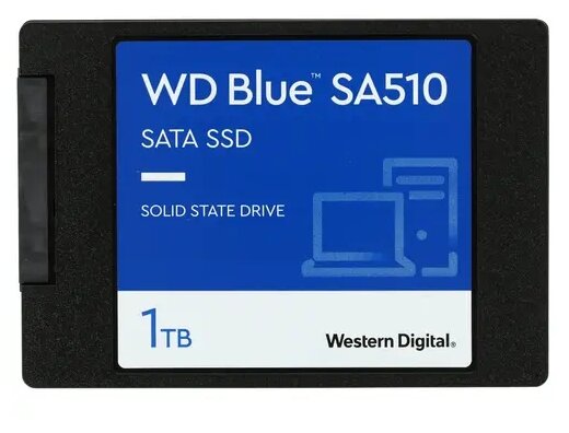 Накопитель WD SSD Blue Sa510, 1.0TB, M.2(22x80mm), Sata3, R/W 560/530MB/s, IOPs 95 000/84 000, TBW 4