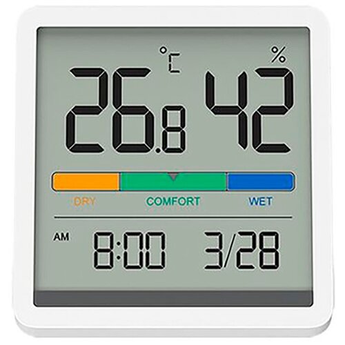 фото Часы с датчиком температуры и влажности xiaomi miiiw nk5253 temperature humidity cloc