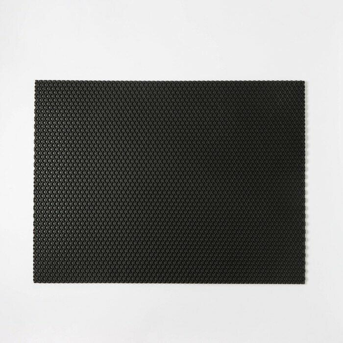 Коврик универсальный придверный «Ромб», 60×80 см, цвет черный - фотография № 1