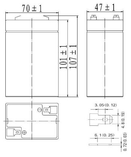 Аккумуляторная батарея DELTA Battery DT 606 6В 6 А·ч