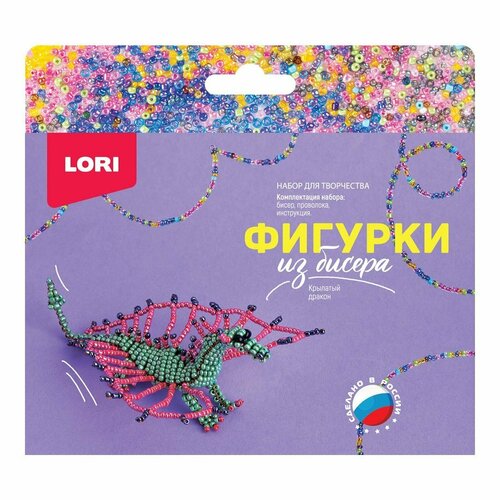 LORI Набор для бисероплетения Крылатый дракон 42 г lori набор для бисероплетения любимица солнца 55 г