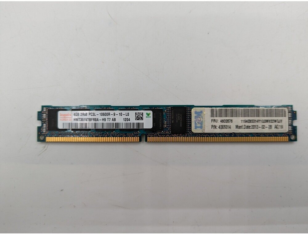 Модуль памяти HMT351V7BFR8A-H9, 46C0576, 43X5314, DDR3L, 4 Гб для сервера ОЕМ