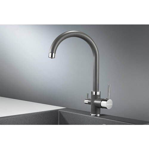 Смеситель кухонный KRONA BRUNNEN H270 1 GRAPHITE