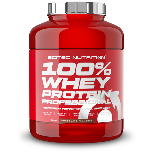 Протеин Scitec Nutrition 100% Whey Protein Professional, 2350 гр., шоколад scitec nutrition 100% whey protein 2350 гр клубника