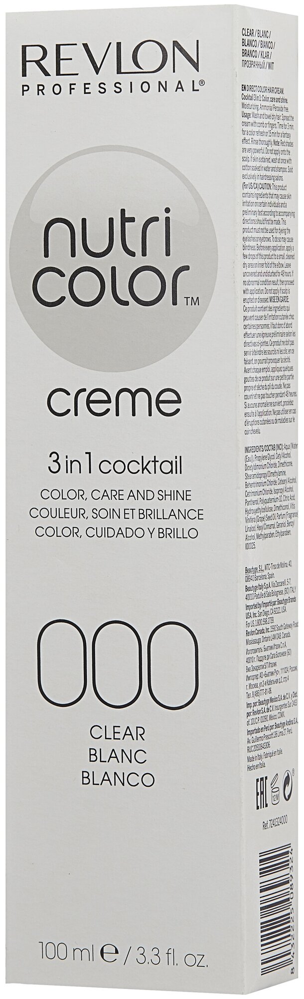 Revlon Professional  Nutri Color Creme 3 in 1 cocktail, 000 clear, 100 