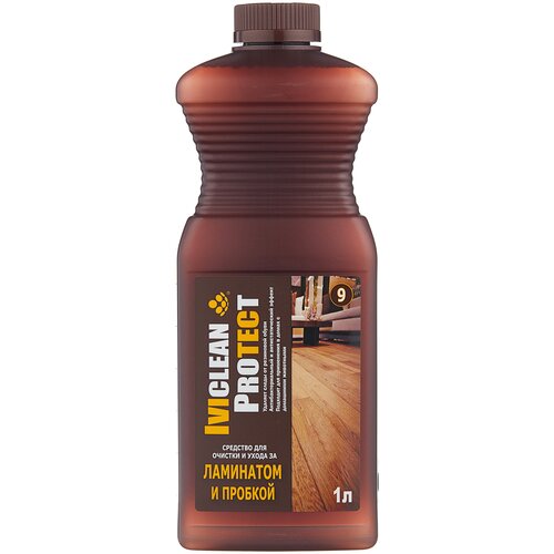 IVIclean Очиститель для полов из ламината и пробки, 1 л, 1 кг, 1 уп., коричневый