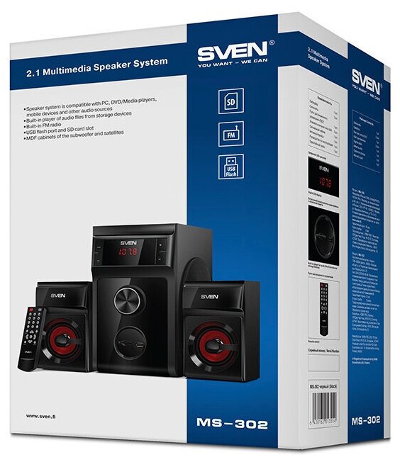 Характеристики модели Компьютерная акустика SVEN MS-302 на Яндекс.Маркете