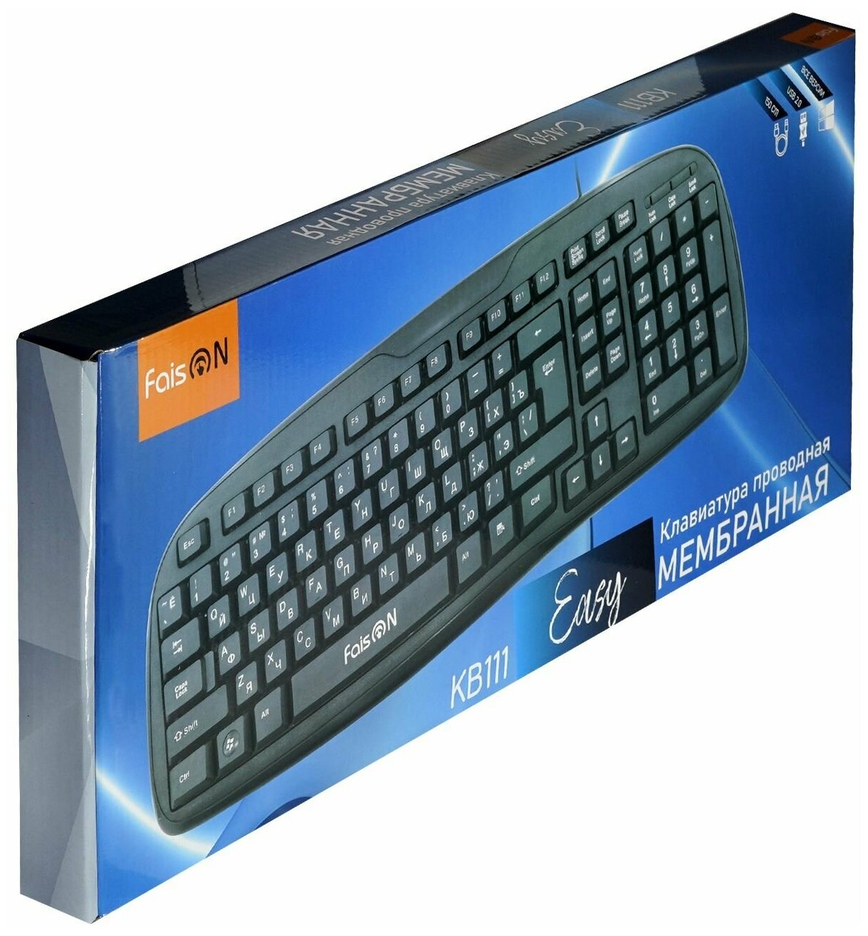 Клавиатура проводная FaisON Easy KB111 чёрный