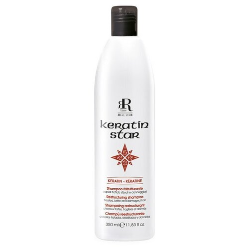 Кератиновый шампунь для укрепления волос RR Line Keratin Star Restructuring Shampoo, 350 мл