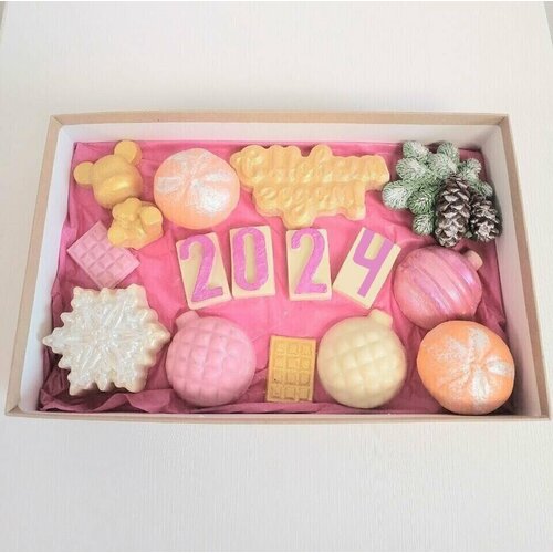 подарочная коробка bummagiya лето 15 х 12 х 6 см Подарок сладкий на новый год 2024 шоколадный подарочный набор ТС367