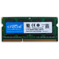 Оперативная память Crucial 4 ГБ PC3 (DDR3) 1600 МГц SODIMM CL11 CT51264BE160BJ