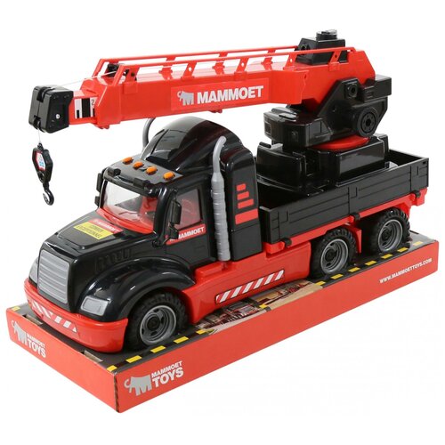 Автокран Mammoet Toys с поворотной платформой 205-03 (57112), красный/черный машинка автомобиль mammoet автомобиль кран 2 89806 п е 2