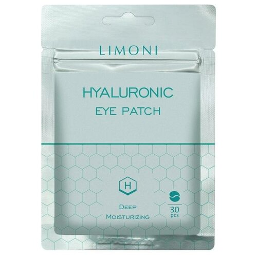 Патчи для век Limoni увлажняющие с гиалуроновой кислотой, 30 шт. патчи для век увлажняющие с гиалуроновой кислотой limoni hyaluronic eye patches 30 шт