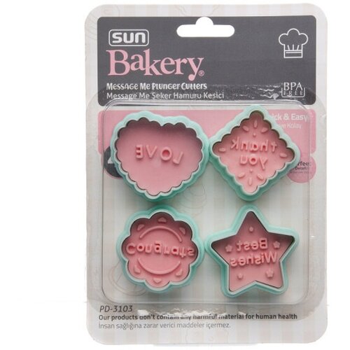 Вырубка с плунжером для мастики/теста 4 шт.