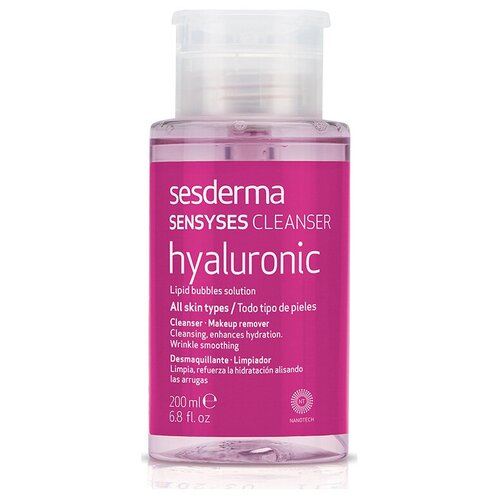 Лосьон Sesderma Sensyses Cleanser Hyaluronic Липосомальный увлажняющий антивозрастной для снятия макияжа, 200 мл