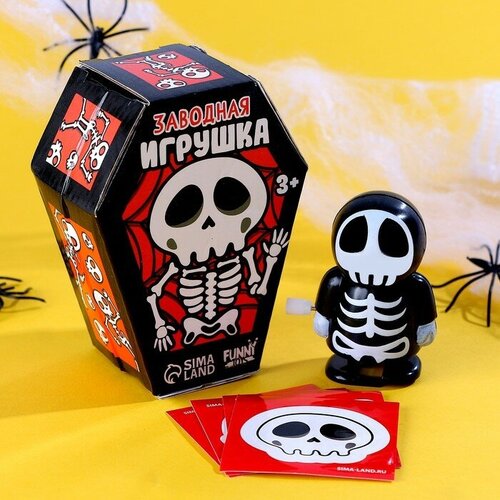 Funny toys Игрушка заводная «Скелет», с наклейками