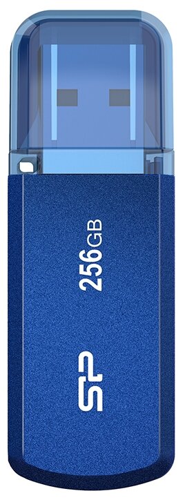 Флеш накопитель 256Gb Silicon Power Helios 202, USB 3.2, Голубой