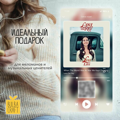 "Lana Del Rey - When The World Was At War We Kept Dancing" Spotify постер, музыкальная рамка, плакат, пластинка подарок Bulbacraft (10х20см)