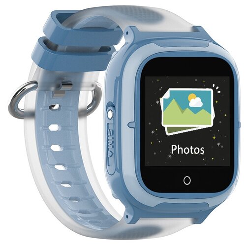 Умные часы для детей Wonlex Smart Baby Watch KT08 (2G) с сим картой, функцией телефона, GPS трекером, камерой, кнопкой SOS и вибровызовом. Голубой