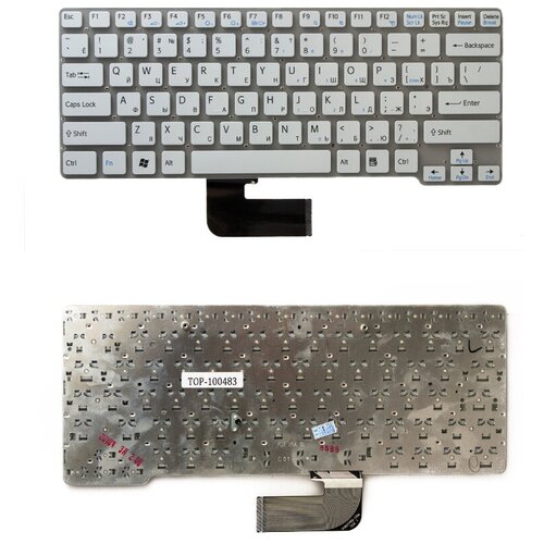 Клавиатура для ноутбука Sony Vaio VPC-CW VGN-CW Series Плоский Enter Белая без рамки PN 148755771 110000₽