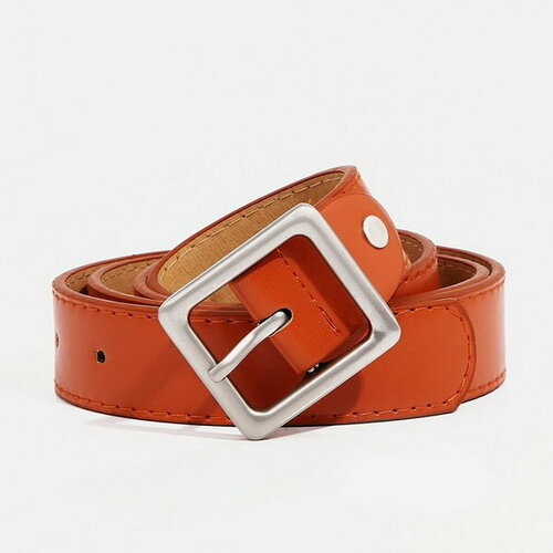 фото Ремень сима-ленд, размер 110, оранжевый сима-лэнд