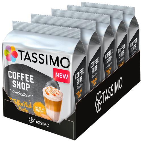 Кофе в капсулах Tassimo Coffee Shop Selections Toffee nut latte, 16 кап. в уп., 5 уп.