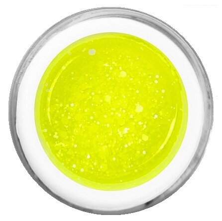 Patrisa Nail, BD149 TROPIC GEL Lemon гель для дизайна c белыми шестигранниками 5 гр