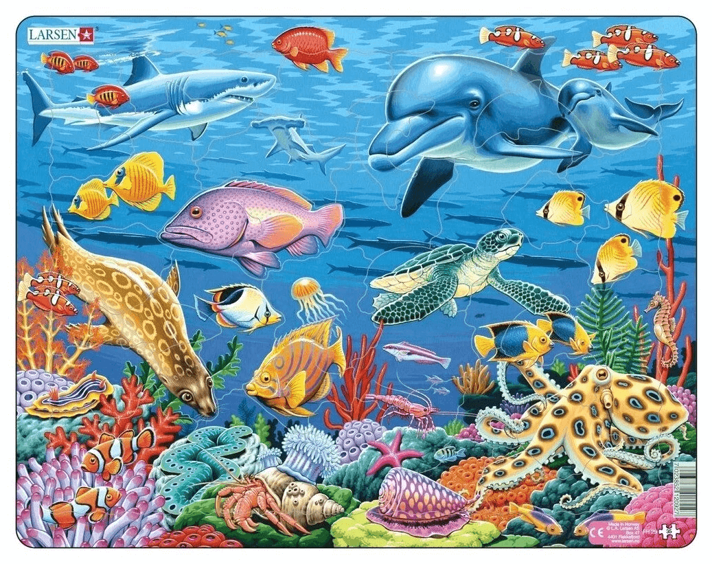 Пазл Larsen "Коралловый риф", 35 деталей FH29