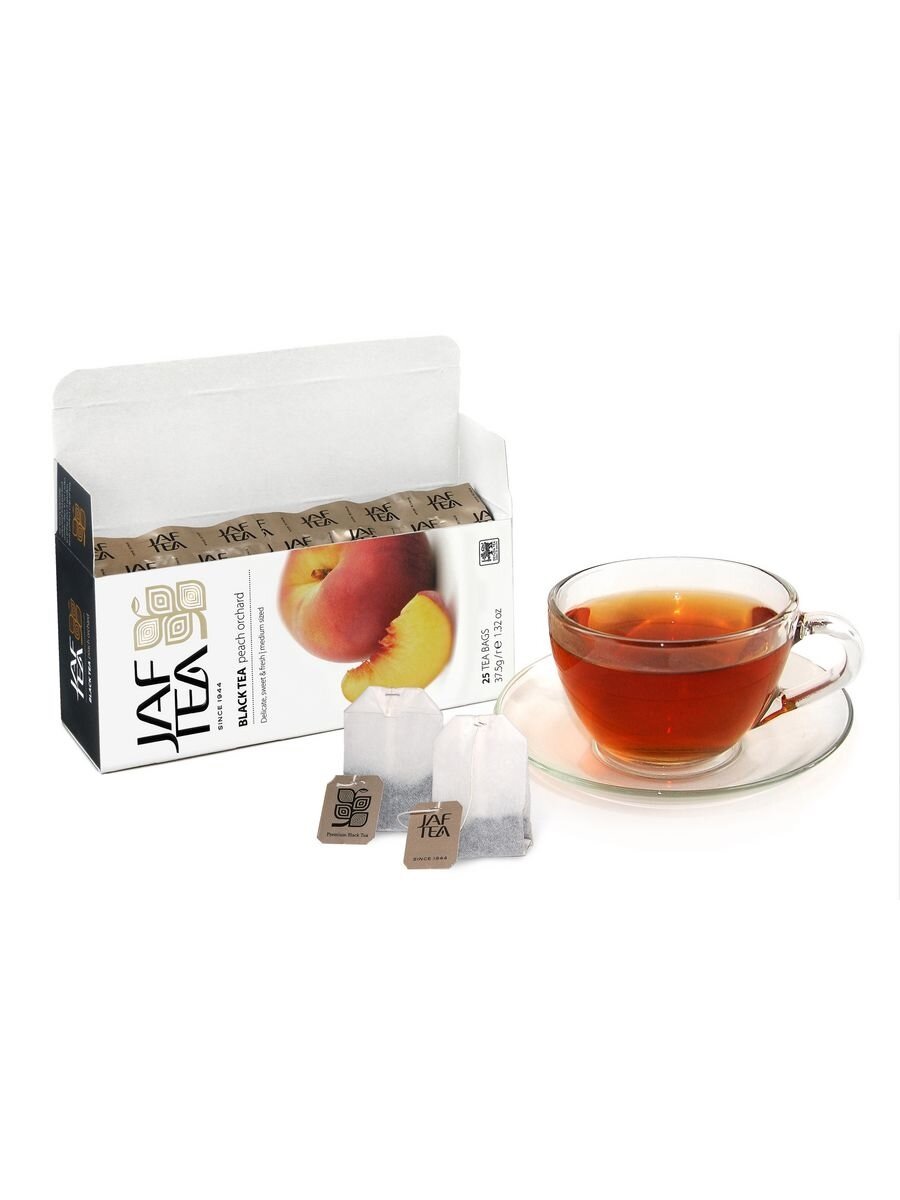 Чай чёрный JAF TEA Peach Orchard с ароматом персика, 25 пак. - фотография № 4