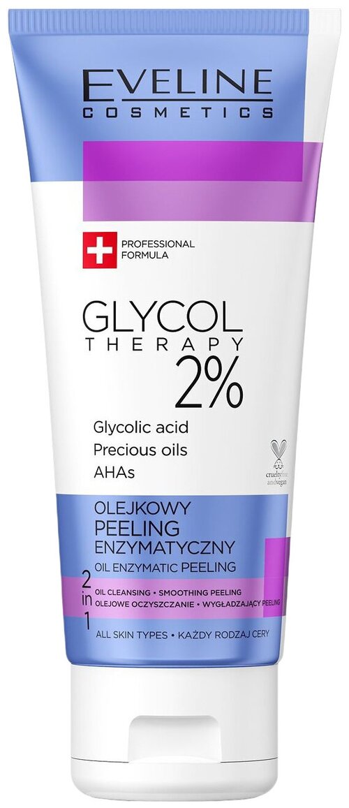 Eveline Cosmetics пилинг для лица Glycol Therapy Oil Enzymatic Peeling 2%, 100 мл