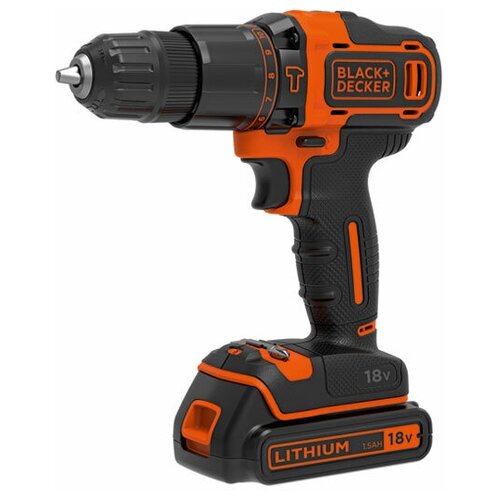 Дрель-шуруповерт аккумуляторная ударная Black Decker BDCHD18KBQW 18 В Li-ion 2x15 Ач 1347800₽
