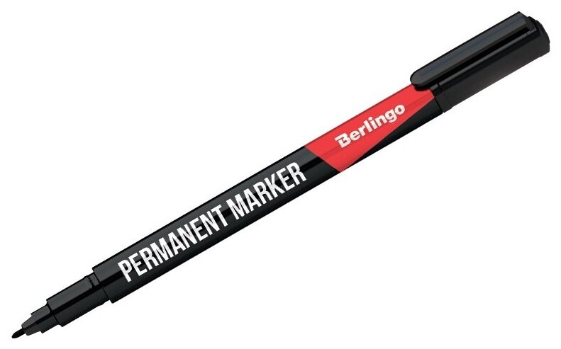 Berlingo Набор черных маркеров Multiline PE100 (PM6324), 12 шт., черный, 1 мм, 12 шт. — фото 1