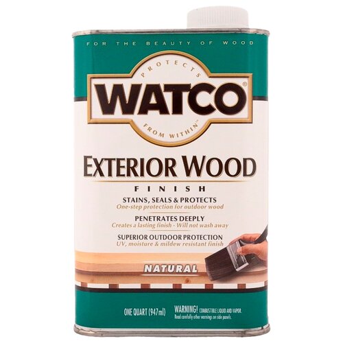 фото Rust-oleum watco exterior wood finish 67741 масло защитное для деревянных фасадов и террас 0,946л,