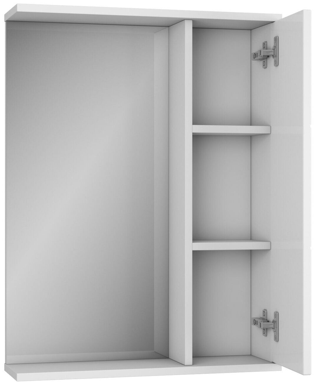 Зеркало-шкаф Uncoria Рейн 55 см белое (без эл) - фотография № 2