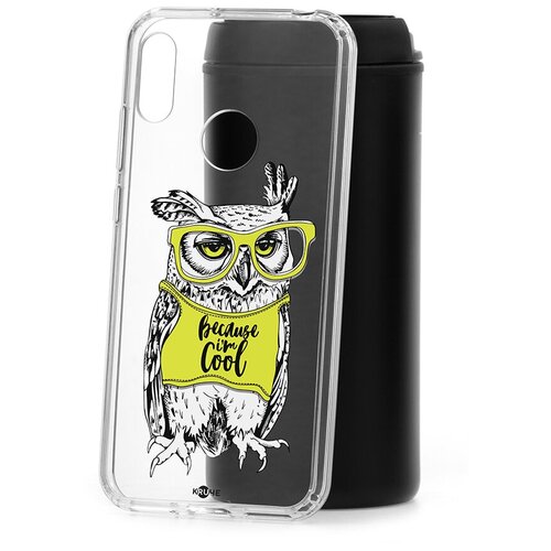 фото Чехол на хонор 8а kruche print сова в очках кruче