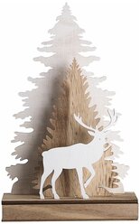 Фигурка NEON-NIGHT Елочка с оленем, 29 см, древесный